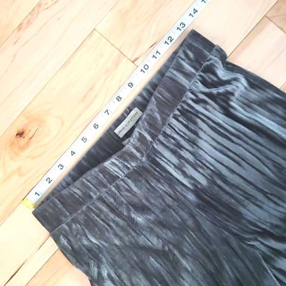 Urban Outfitters Alura Velvet Flare Pant Olive Green Grey High Waist Stretch - Picture 15 of 16